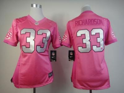 NEW Women Cleveland Browns #33 Trent Richardson Pink Jerseys(love s)