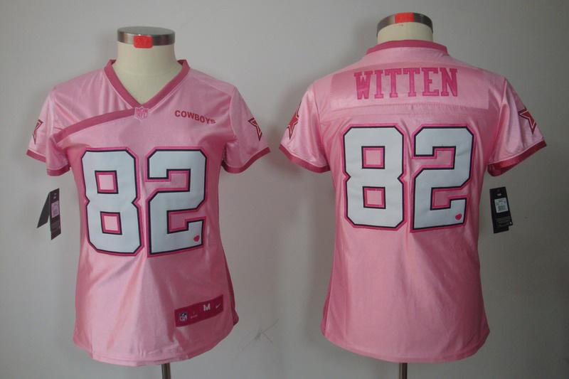 NEW Women Dallas Cowboys #82 Jason Witten Pink Jerseys