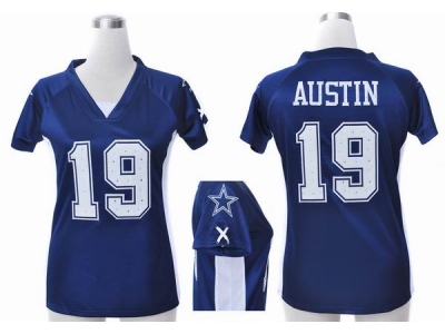 NEW Women Dallas Cowboys 19 Miles Austin blue jerseys(draft him ii top)