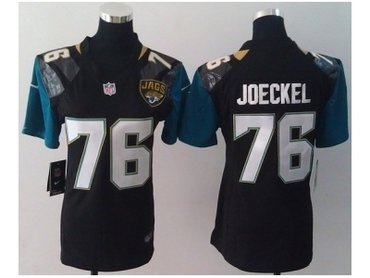NEW Women Jacksonville Jaguars 76 Luke Joeckel Black Jerseys(2013)