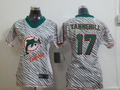 NEW Women Miami Dolphins #17 Ryan Tannehill jerseys(fem fan zebra)
