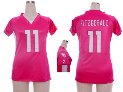 NEW Women NFL Arizona Cardicals #11 Larry Fitzgerald pink jerseys(draft him ii top)