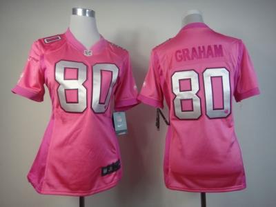 NEW Women New Orleans Saints #80 Jimmy Graham Pink Jerseys(love s)