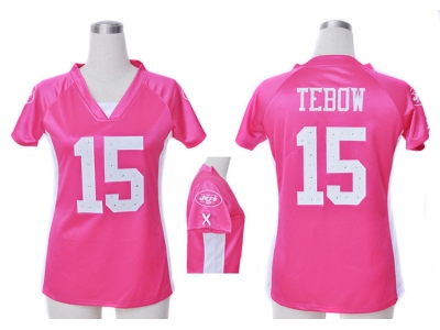 NEW Women New York Jets 15 Tim Tebow pink jerseys(draft him ii top)
