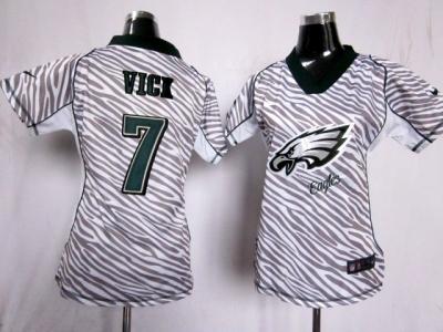 NEW Women Philadelphia Eagles #7 Michael Vick jerseys(fem fan zebra