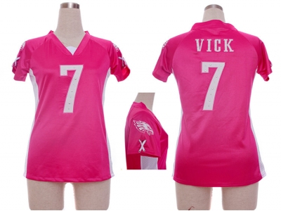 NEW Women Philadelphia Eagles #7 Michael Vick pink jerseys(draft him ii top)