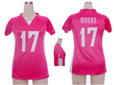NEW Women San Diego Chargers #17 Philip Rivers pink jerseys(draft him ii top)