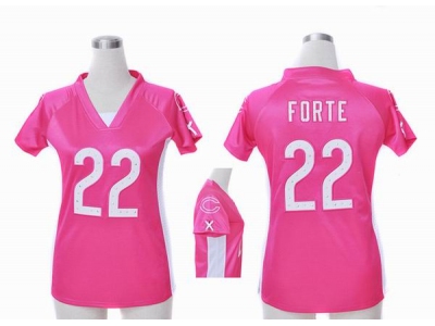 NEW Women Chicago Bears 22 Matt Forte Pink Jerseys(Draft him ii top)