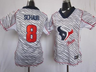 NEW Women nfl Houston Texans #8 Matt Schaub jerseys(fem fan zebra