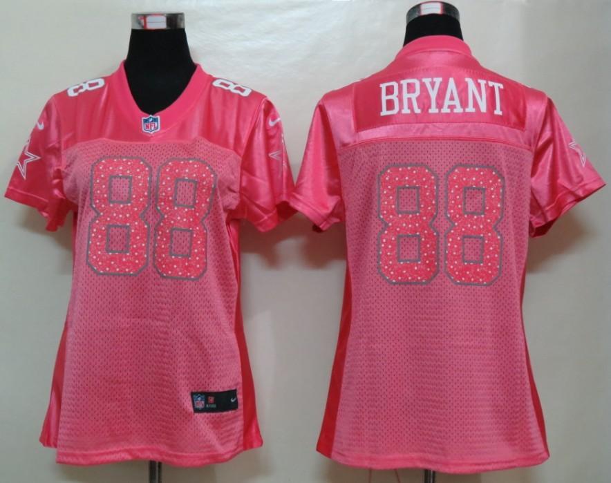 NEW Womens Dallas cowboys 88 bryant Pink Jerseys