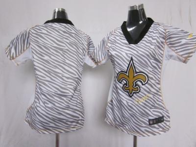 NEW Womens New Orleans Saints blank jerseys(fem fan zebra)