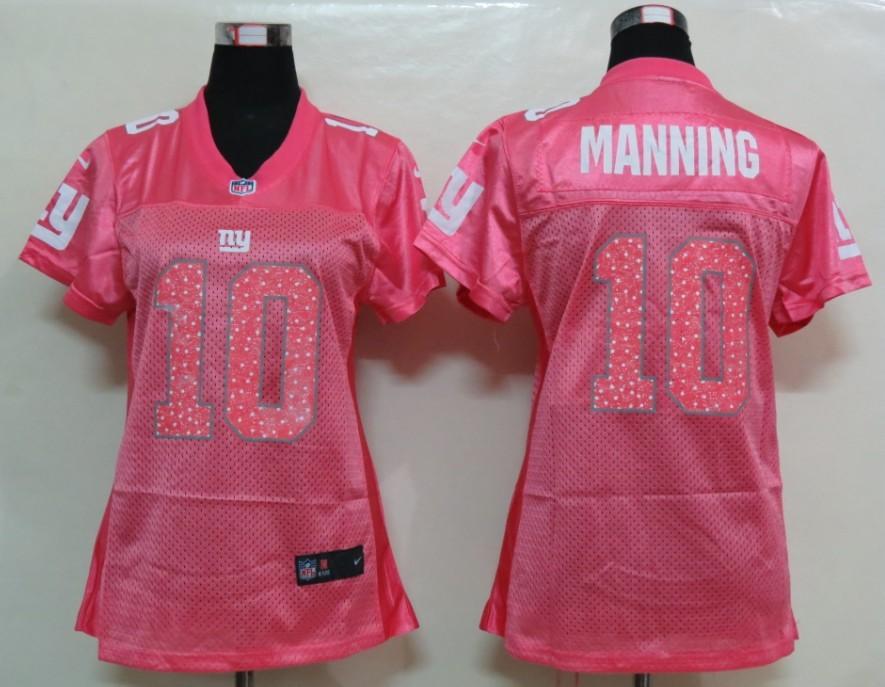 NEW Womens New York Giants 10 Manning Pink Elite Jerseys