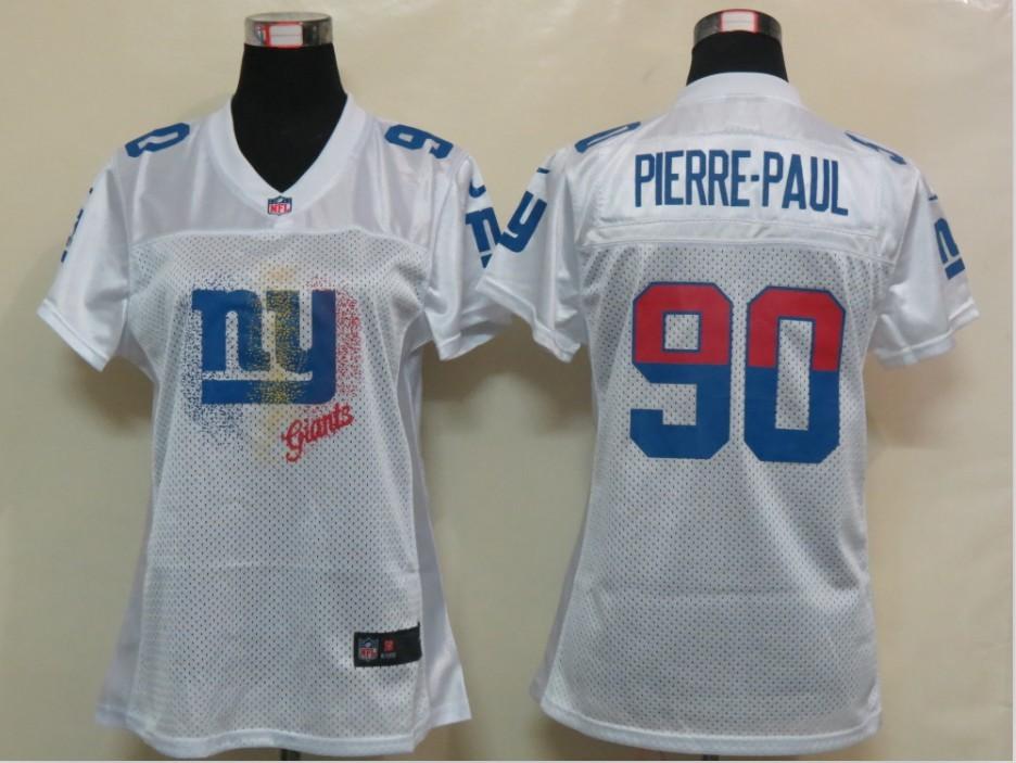 NEW Womens New York Giants 90 Pierre-Paul White Jerseys