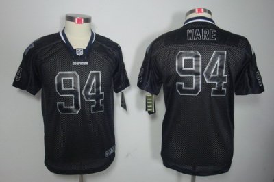 NEW Youth NFL Dallas Cowboys #94 DeMarcus Ware Black jerseys(Lights Out Elite)