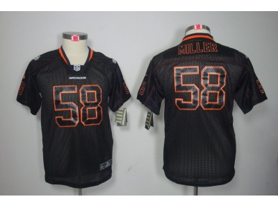 NEW Youth NFL Denver Broncos #58 Von Miller black jerseys(Lights Out Elite)