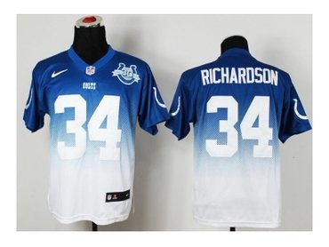 NEW indianapolis colts #34 richardson blue-white(Elite II drift fashion)(30th anniversary) NEW indianapolis colts #34 richardson blue-white(Elite II drift fashion)(30th anniversary)