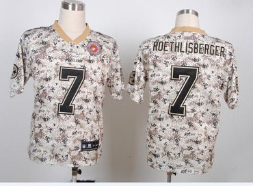 NEW jerseys Pittsburgh Steelers 7 Ben Roethlisberger camo(2013 new Elite)