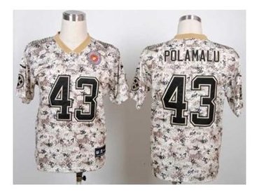 NEW jerseys pittsburgh steelers #43 troy polamalu camo(2013 new Elite)