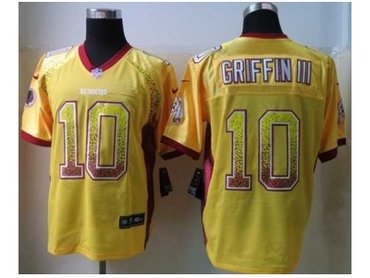 NEW jerseys washington redskins #10 robert griffin iii gold（Elite drift fashion)