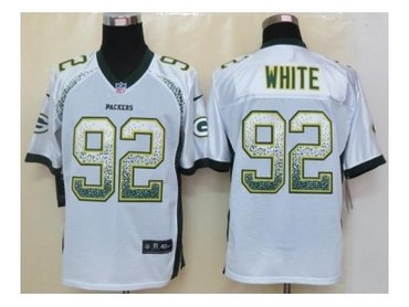 NEW nfl jerseys green bay packers #92 white white(Elite drift fashion)
