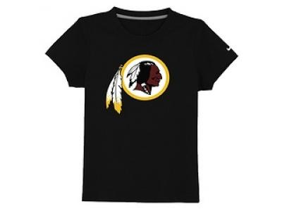 NEW washington redskins logo youth T-Shirt black