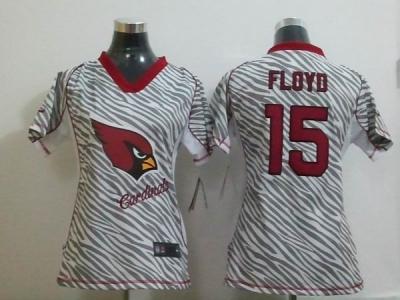 NEW women Arizona Cardinals #15 floyd jerseys(fem fan zebra)