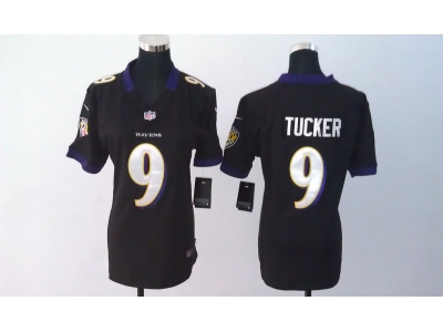 NEW women baltimore ravens #9 Tucker Black jerseys