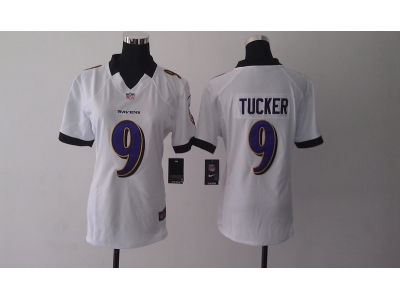 NEW women baltimore ravens #9 Tucker White jerseys