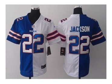 NEW women jerseys buffalo bills #22 jackson white-blue(Elite split)