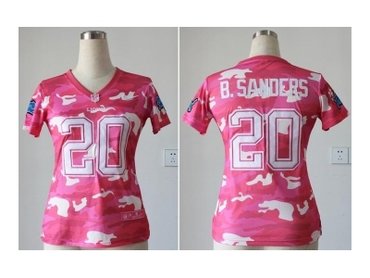 NEW women jerseys detroit lions #20 sanders pink(fashion camo)