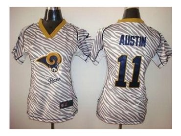 NEW women jerseys st.louis rams #11 austin(fem fan zebra)