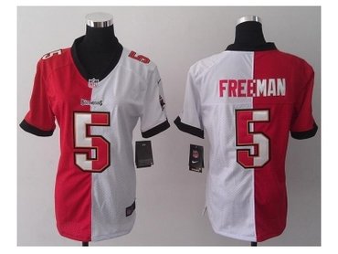 NEW women jerseys tampa bay buccaneers #5 freeman white-red(split)