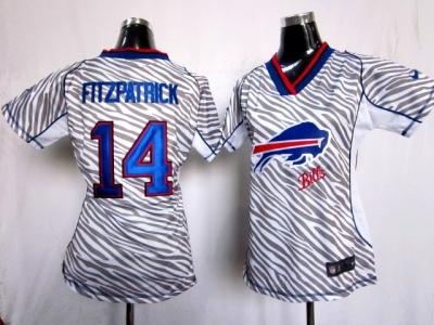 NEW women nfl buffalo bills #14 ryan fitzpatrick jerseys(fem fan zebra)