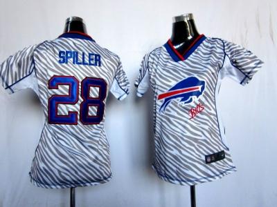 NEW women nfl buffalo bills #28 C.J. Spiller jerseys(fem fan zebra)