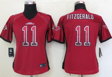 NEW women nfl jerseys Arizona Cardinals 11 Larry Fitzgerald Red(Elite drift fashion)