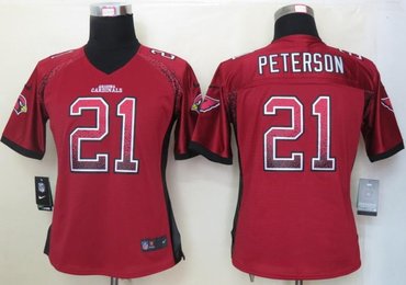 NEW women nfl jerseys Arizona Cardinals 21 Patrick Peterson Red(Elite drift fashion)
