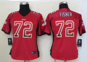 NEW women nfl jerseys Kansas City Chiefs 72 Eric Fisher Red(Elite drift fashion)