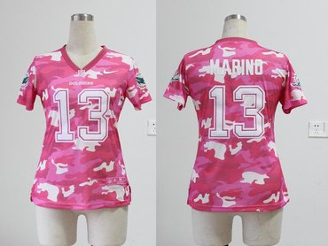 NEW women nfl jerseys Miami Dolphins 13 Dan Marino pink(fashion camo)