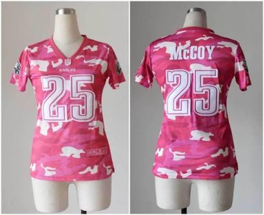 NEW women nfl jerseys Philadelphia Eagles 25 LeSean McCoy pink(fashion camo)