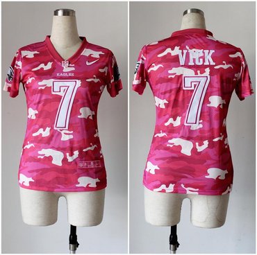 NEW women nfl jerseys Philadelphia Eagles 7 Michael Vick pink(fashion camo)