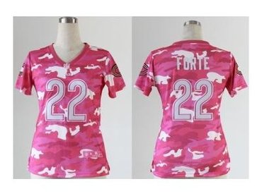 NEW women nfl jerseys chicago bears #22 matt forte pink(fashion camo)