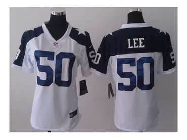 NEW women nfl jerseys dallas cowboys #50 lee thankgivings white