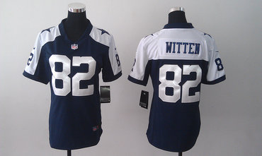 NEW women nfl jerseys dallas cowboys #82 witten thankgivings blue