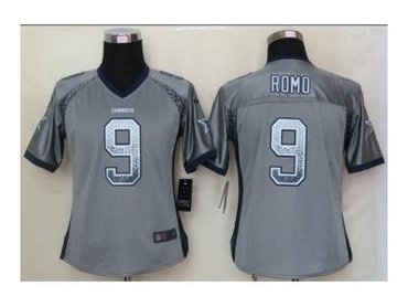 NEW women nfl jerseys dallas cowboys #9 tony romo grey(Elite drift fashion)