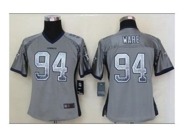 NEW women nfl jerseys dallas cowboys #94 ware grey(Elite drift fashion)