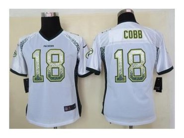 NEW women nfl jerseys green bay packers #18 randall cobb white(Elite drift fashion)