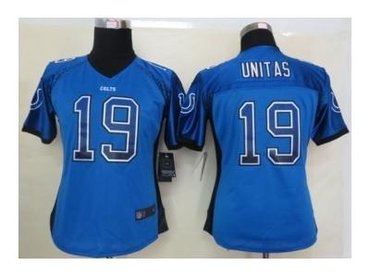 NEW women nfl jerseys indianapolis colts #19 unitas blue(Elite drift fashion)