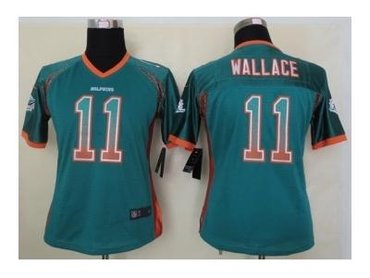 NEW women nfl jerseys miami dolphins #11 mike wallace green(Elite drift fashion)