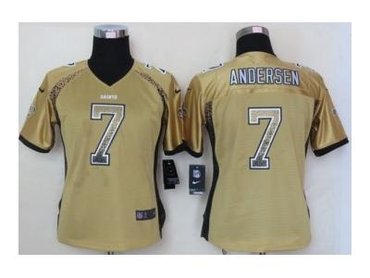 NEW women nfl jerseys new orleans saints #7 morten andersen gold(Elite drift fashion)