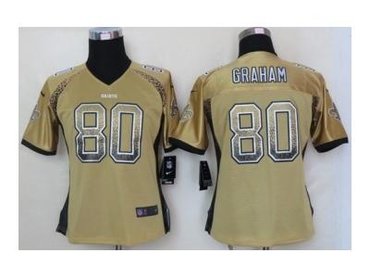 NEW women nfl jerseys new orleans saints #80 graham gold(Elite drift fashion)